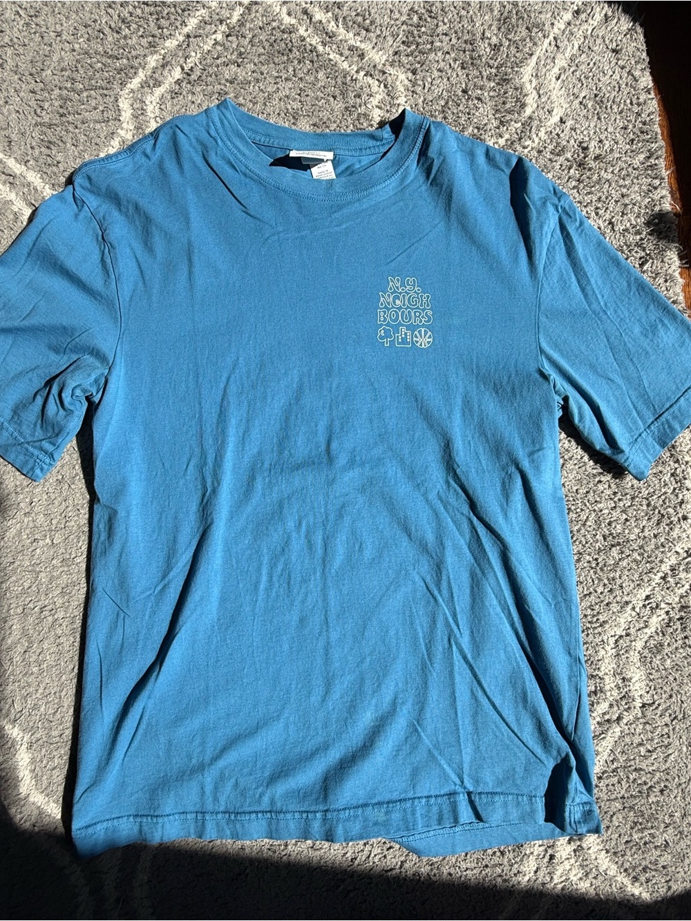 H&M Relaxed Fit Light Blue Crewneck Tee